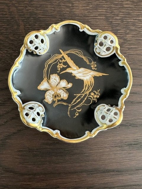 Antiek Rosenthal Molière schaaltje – Zwart met goud, Ophalen of Verzenden