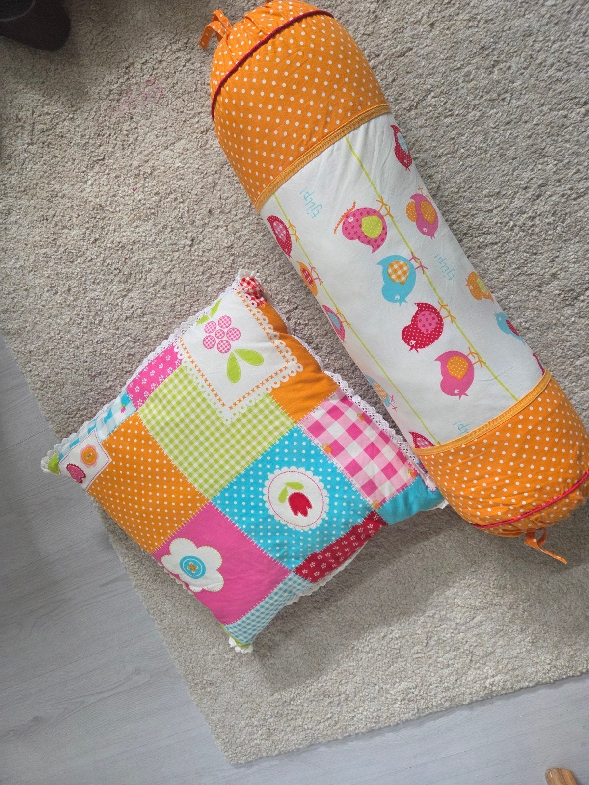 Lief! Rolkussen en Vierkant Kussen Set, Overige merken, Gebruikt, Meerkleurig, Met print