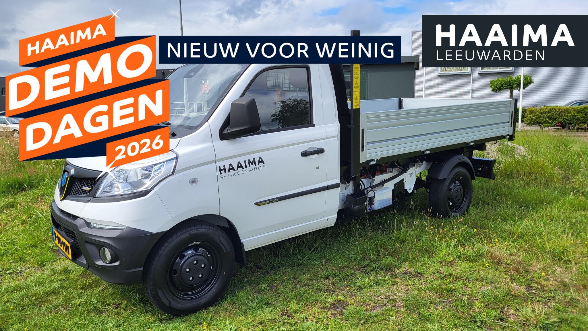 Piaggio Porter NPE BEV 42 kWh | Airco | Kipper laadbak | Par, Piaggio, Stof, 82 pk, Wit