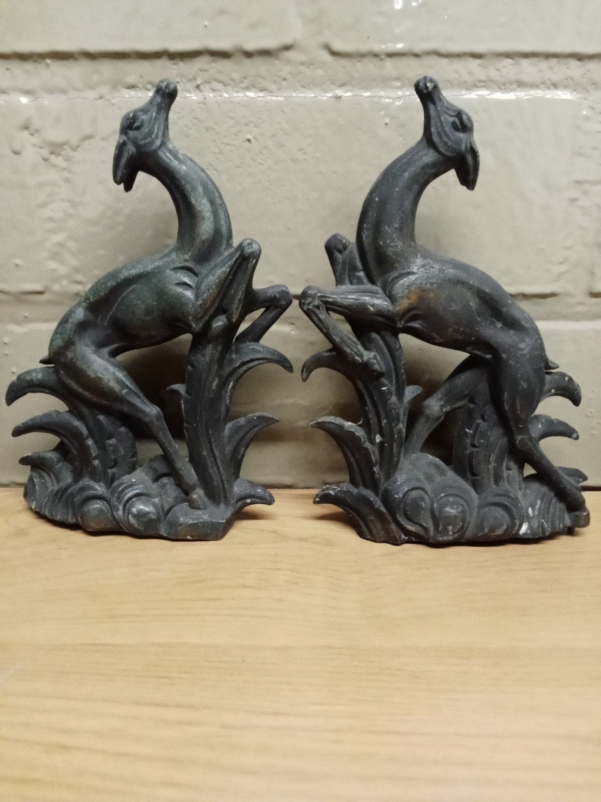 Vintage metal ree standbeeldje, Antiek en Kunst, Ophalen of Verzenden