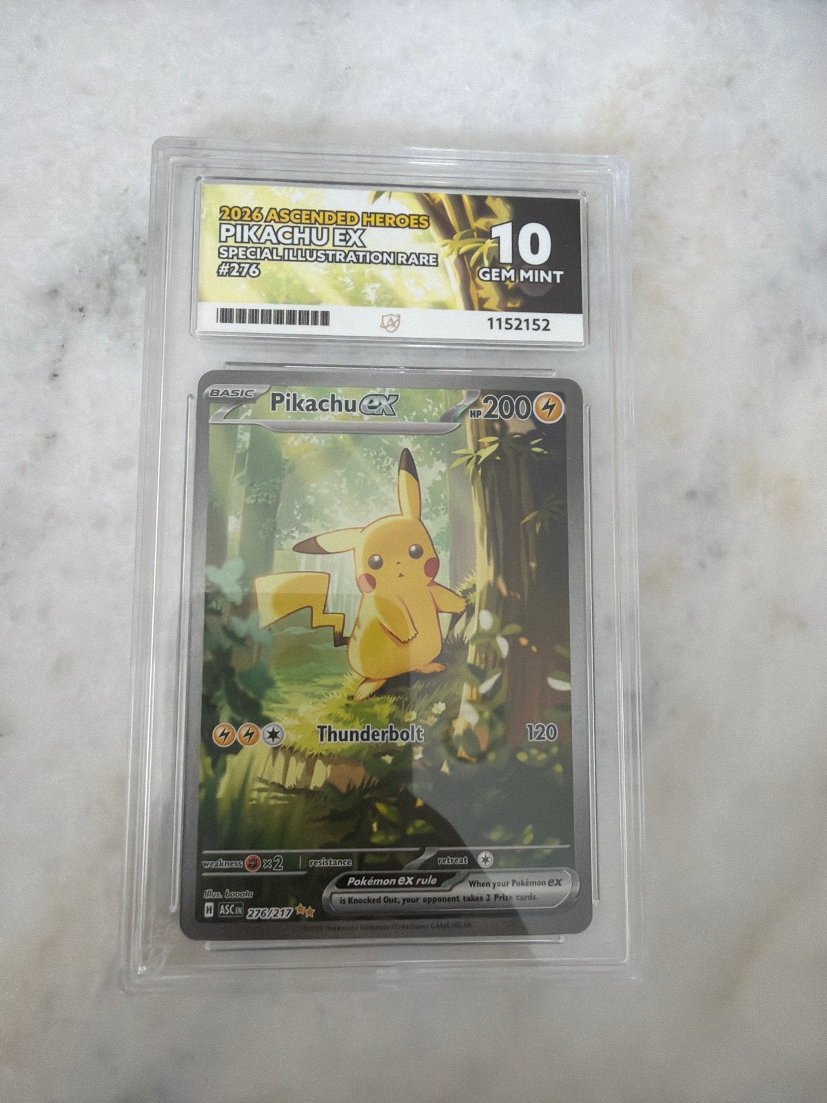 Pikachu EX Special Illustration Rare #276 Gem Mint 10, Ophalen, Nieuw, Losse kaart