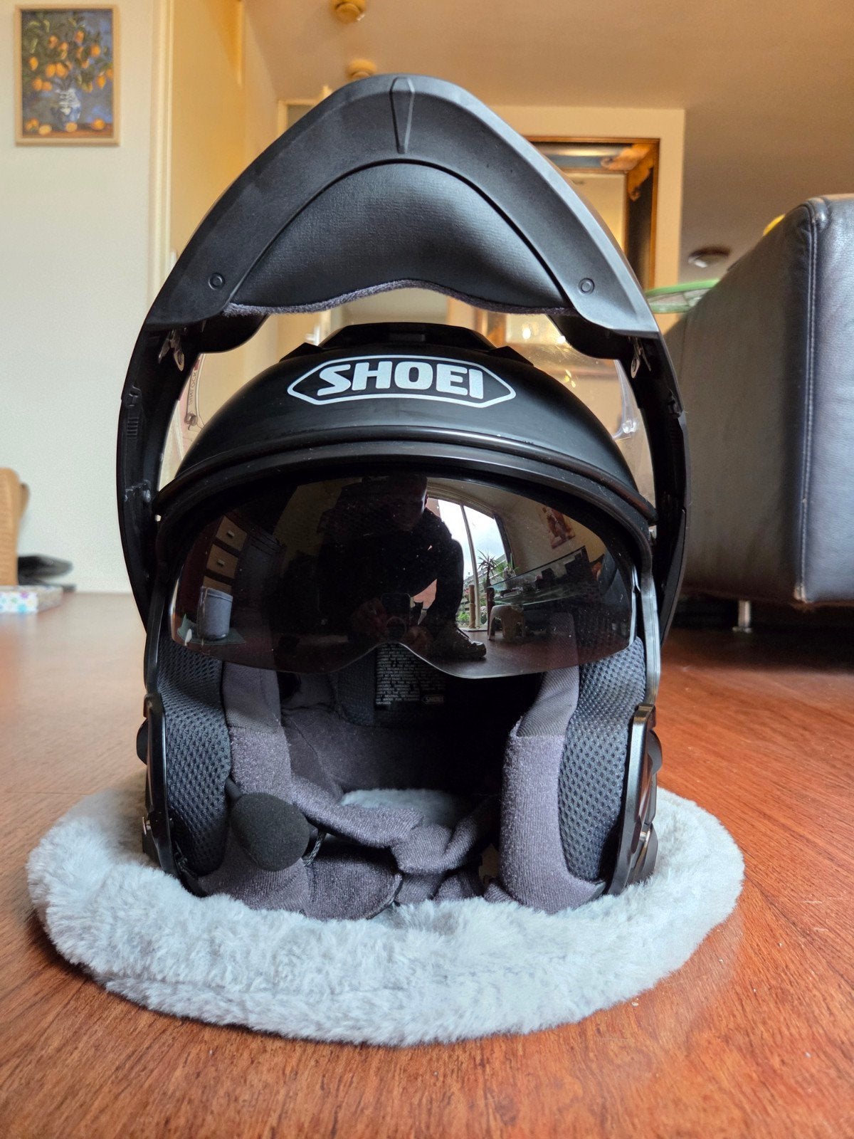 Shoei neotec 3 + Sena srl3 + Pinlock lens., Motoren, Ophalen of Verzenden, S, Systeemhelm, Shoei