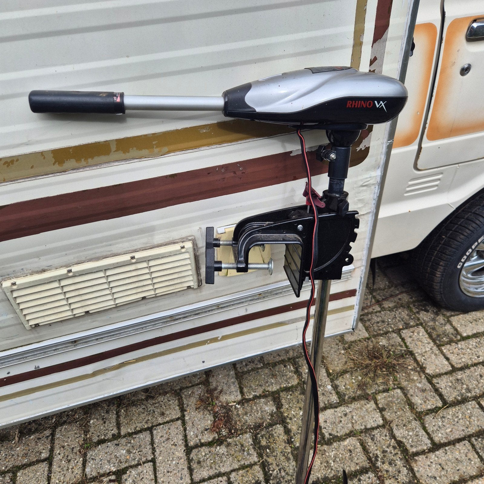 Rhino vx 54 electrische buitenboordmotor, Ophalen, Zo goed als nieuw, Motor en Techniek, Zeilboot of Motorboot