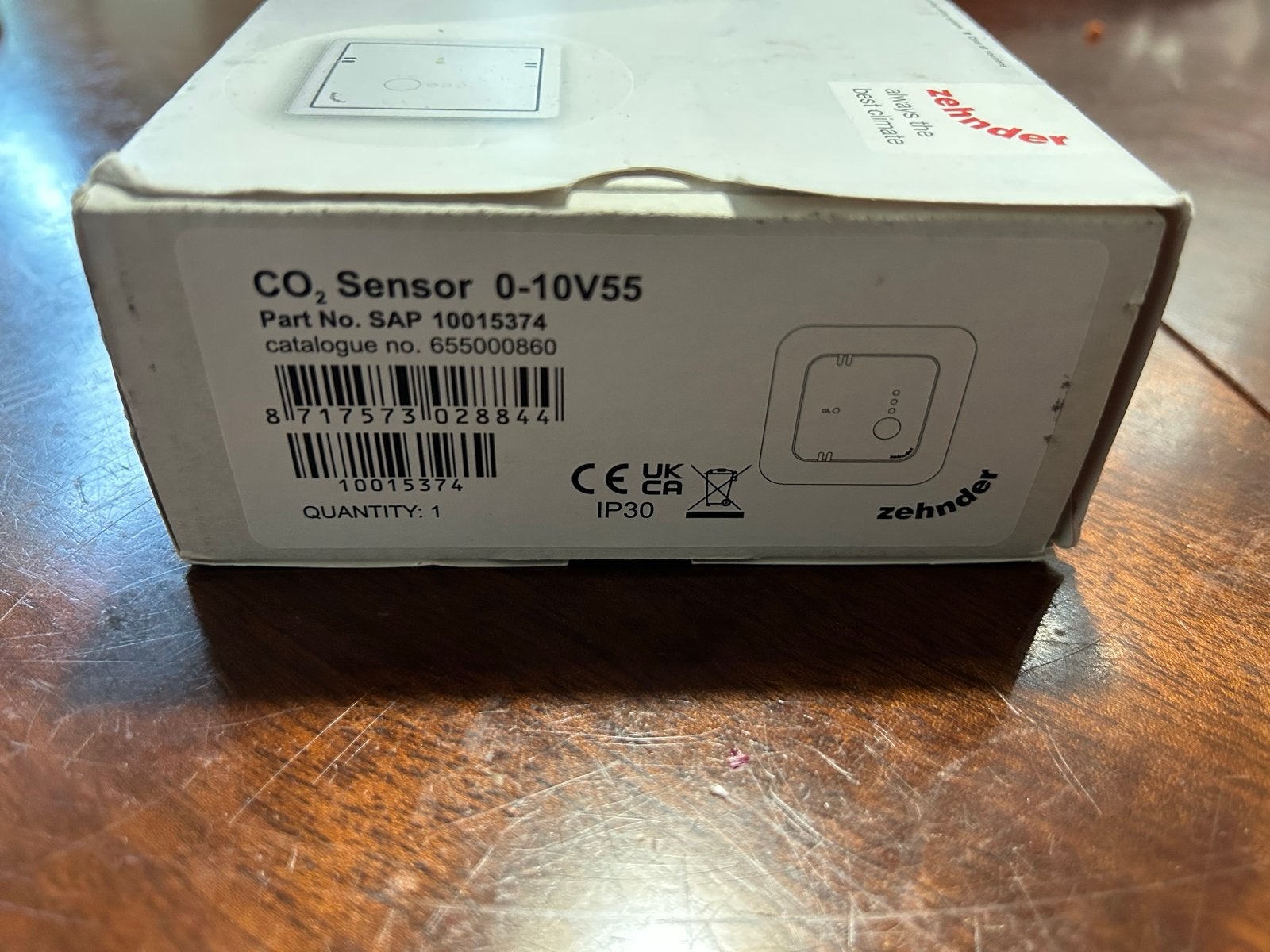 Zehnder CO2 Sensor 0-10V55 - Intelligent Ventilation, Doe-het-zelf en Verbouw, Ophalen of Verzenden, Zo goed als nieuw, Ventilator