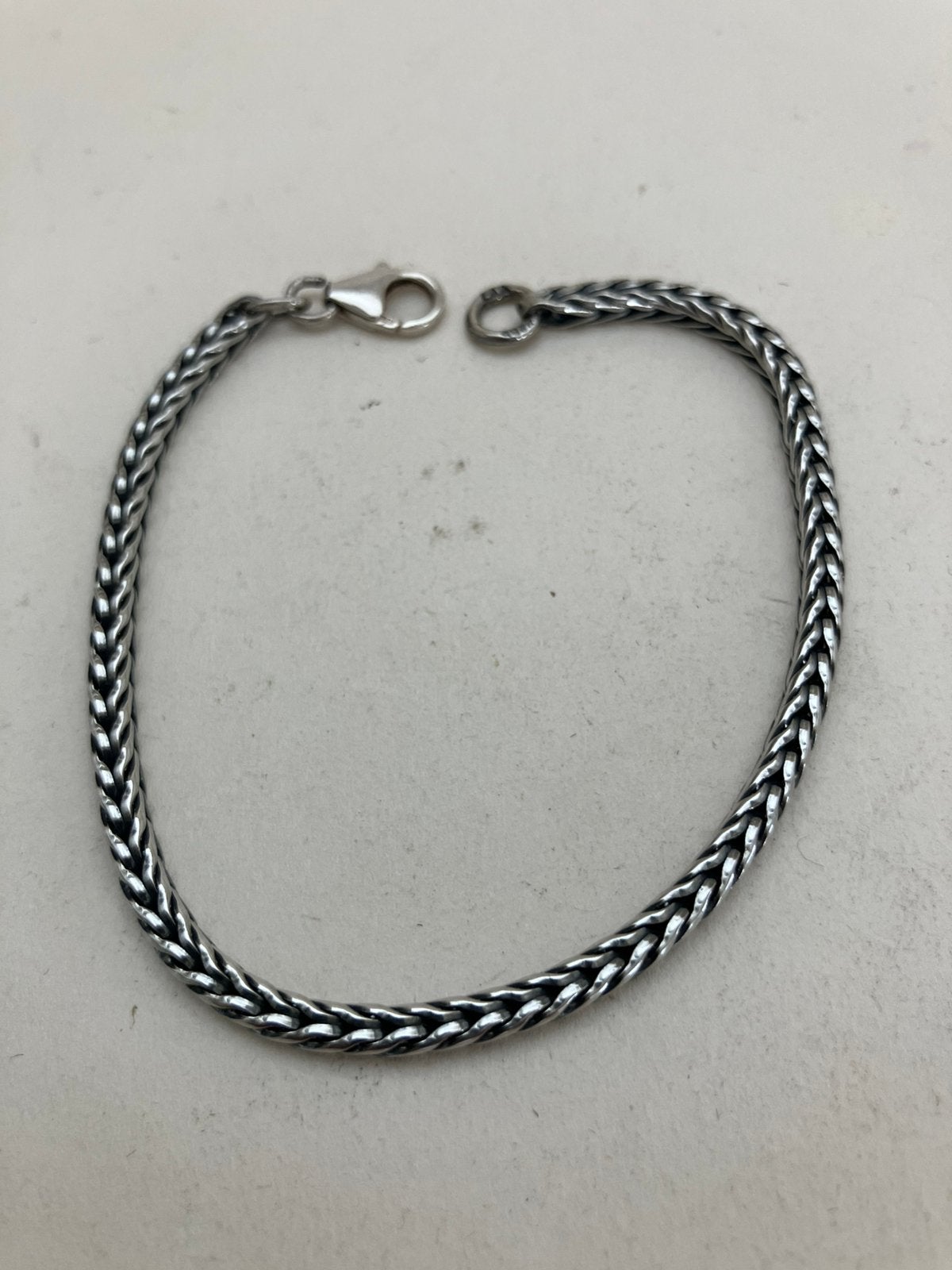 Mooie zilveren vossenstaart armband, Ophalen of Verzenden, Zo goed als nieuw, Zilver