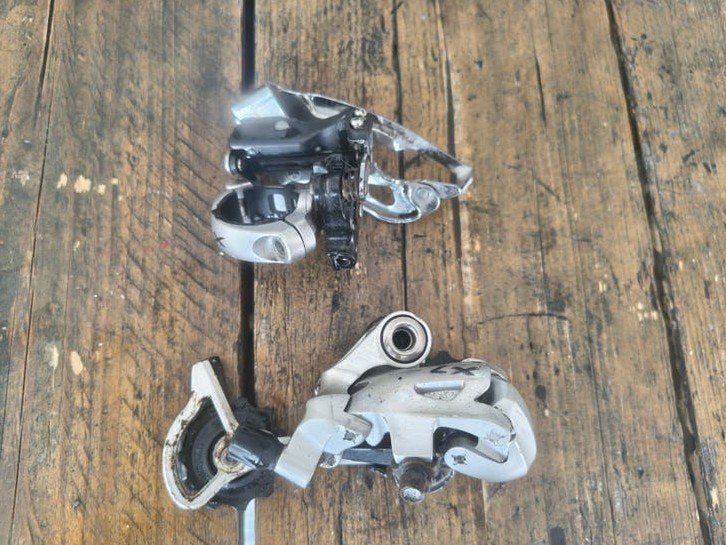 Shimano Deore LX voor en achter derailleur 3 x 9, Elektrische fiets, Ophalen of Verzenden, Zo goed als nieuw, Derailleur of Ketting