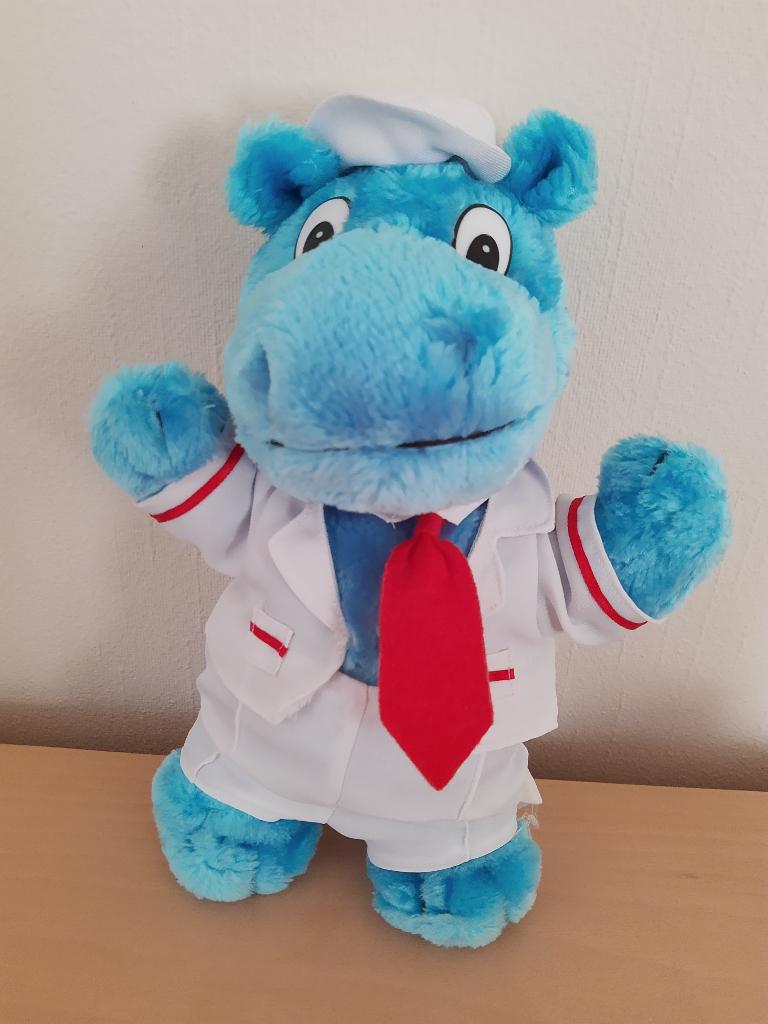 Kinder surprise Ferrero "Happy Hippo" knuffel pluche (20cm), Ophalen of Verzenden, Gebruikt, Overige typen