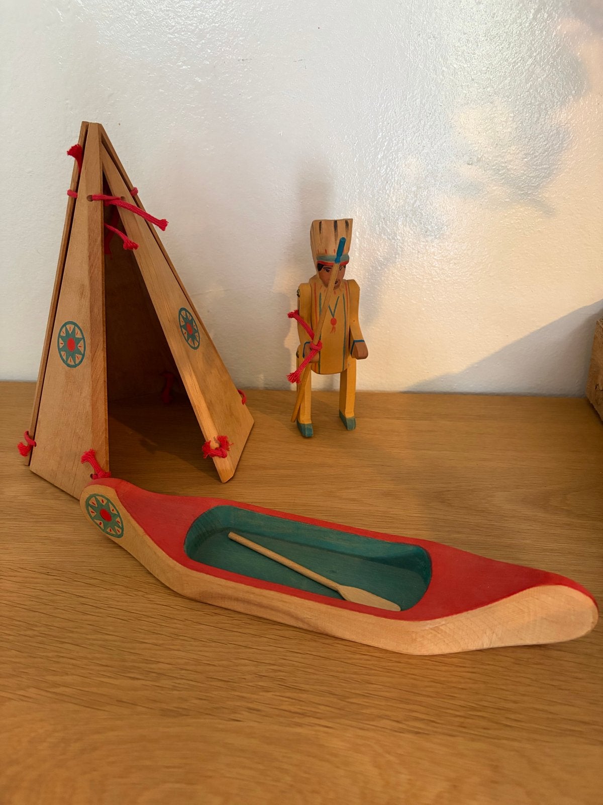 Ostheimer vintage Indianen Speelset: Tipi, Indiaan en Kano, Ophalen of Verzenden, Gebruikt, Overige typen