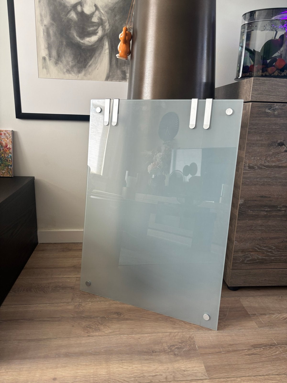 Whiteboard van melkglas, Ophalen, Gebruikt