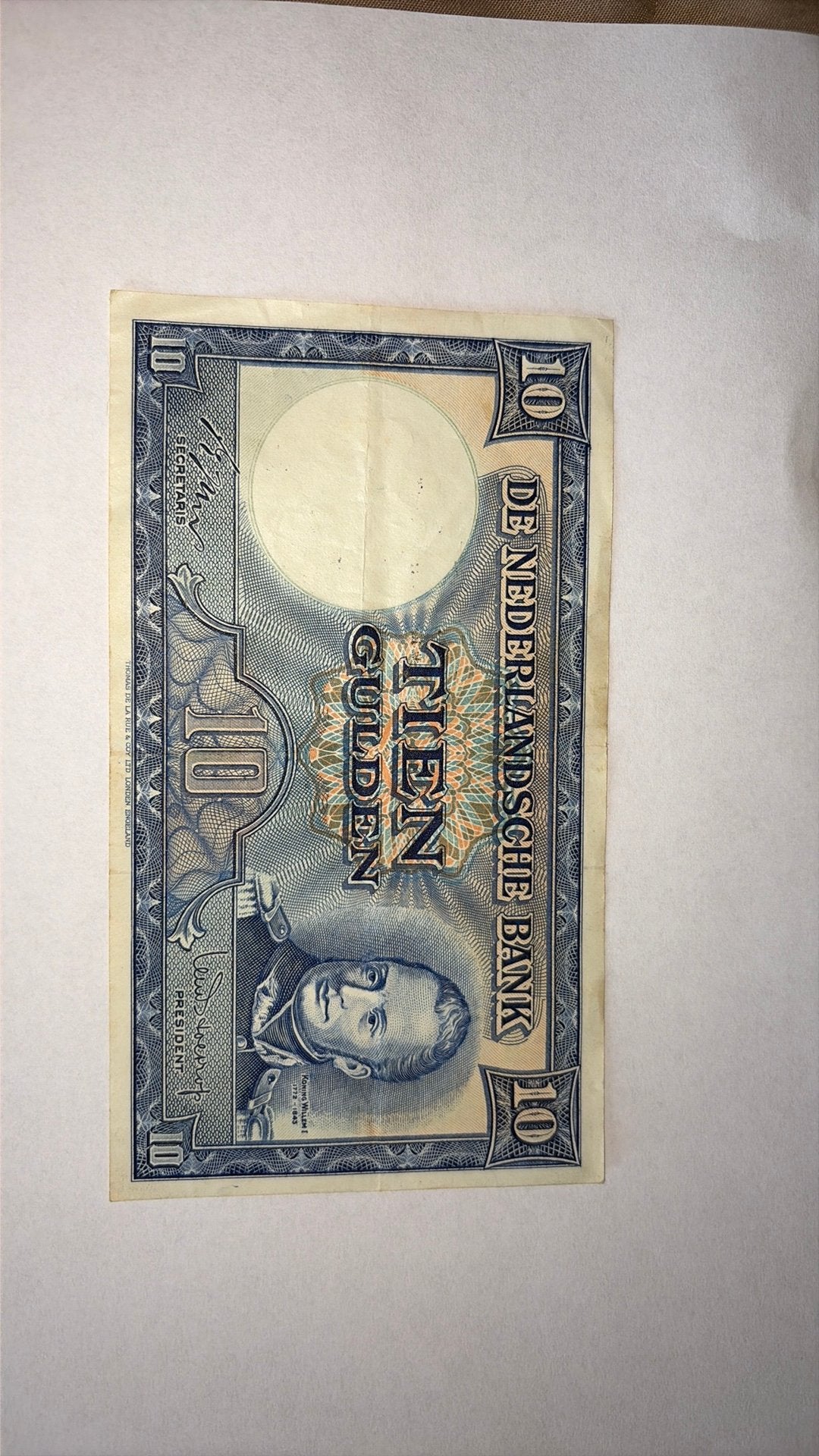 10 gulden koning willem 1, Ophalen of Verzenden