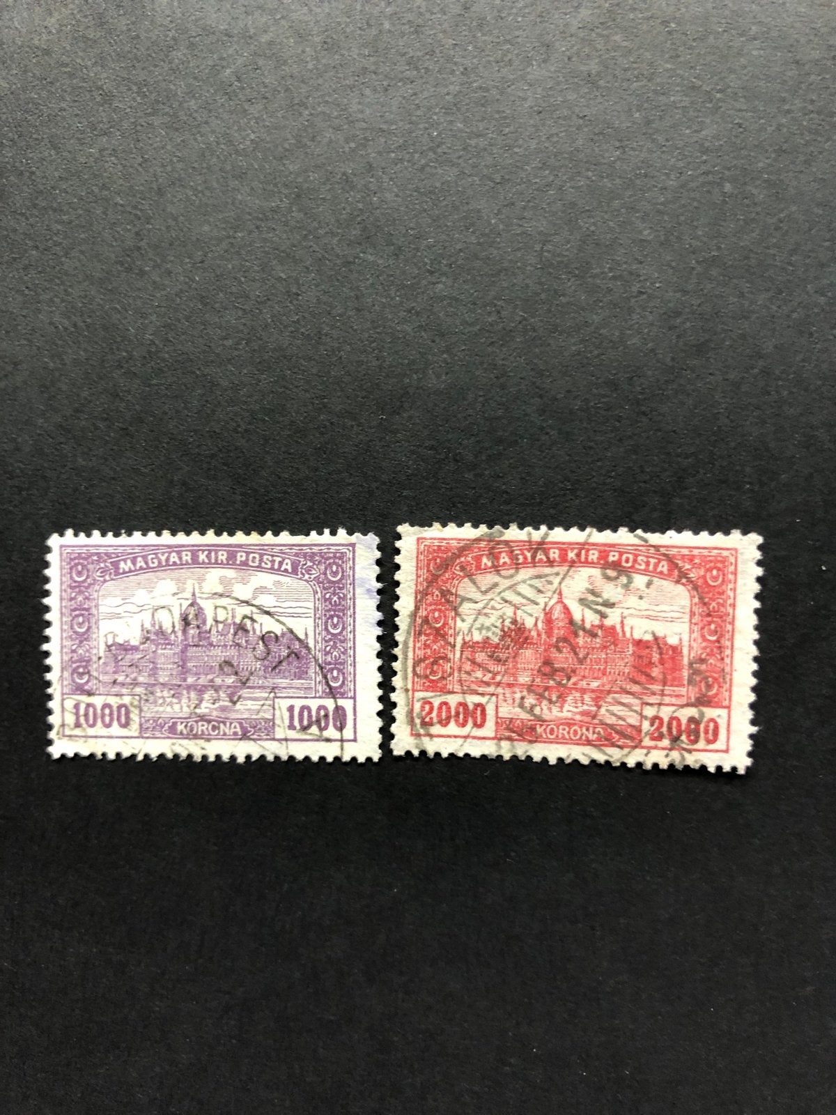 Hongarije Parlementsgebouw 1924 gestempeld, Ophalen of Verzenden, Gestempeld
