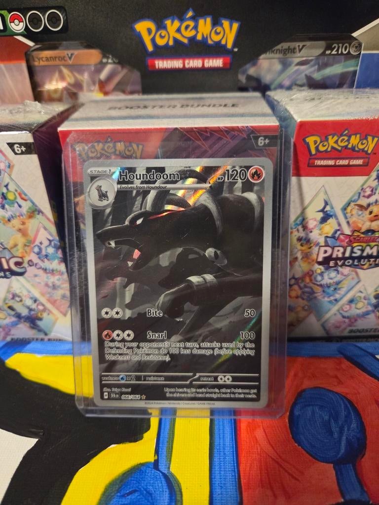 Pokémon Kaart Houndoom #66 - Zeldzaam en Glanzend, Ophalen of Verzenden