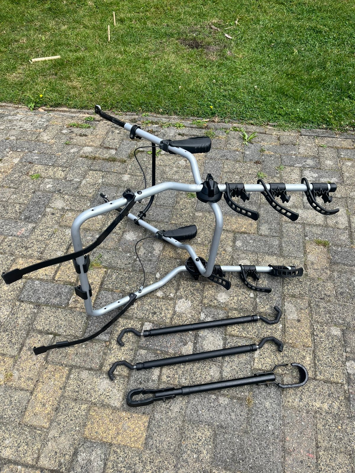 Thule 9103 fietsendrager met 3 adapters, Auto diversen, Fietsendragers, Ophalen, 3 fietsen of meer, Gebruikt, Achterklepdrager