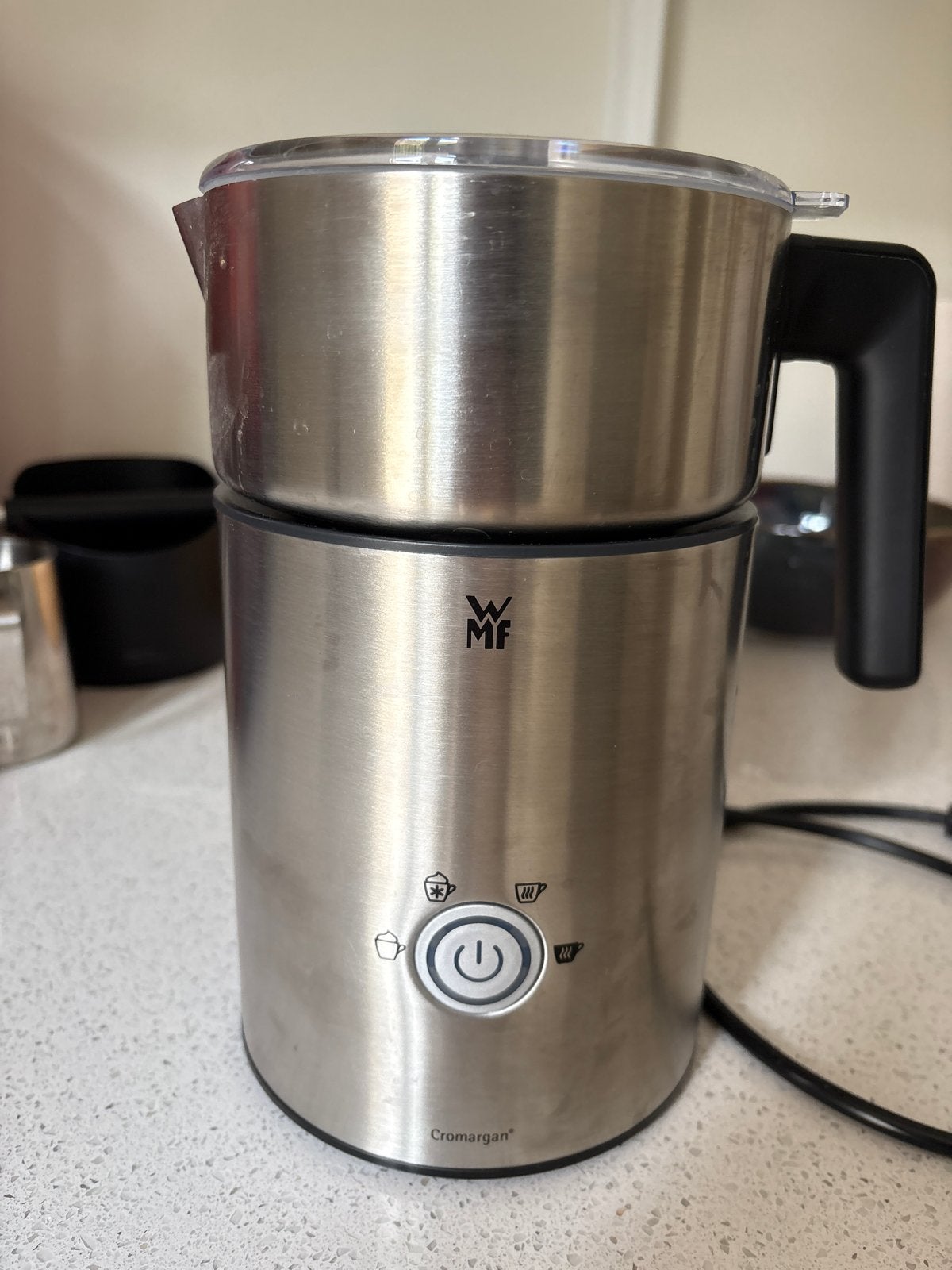 WMF Lono Melkopschuimer - RVS - Perfect voor Latte Macchiato, Ophalen, Zo goed als nieuw, Elektrische melkopschuimer