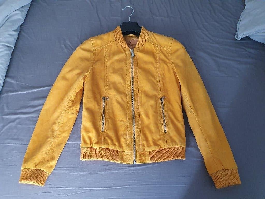 Goosecraft echt leren jasje mt S beige/lichtbruin, Goosecraft, Bruin, Ophalen of Verzenden, Zo goed als nieuw
