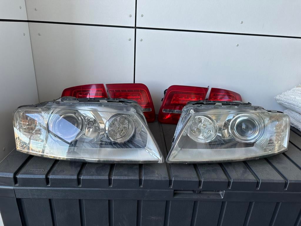 Audi A8 S8 D3 facelift set koplampen met led, Auto-onderdelen, Verlichting, Ophalen of Verzenden, Audi
