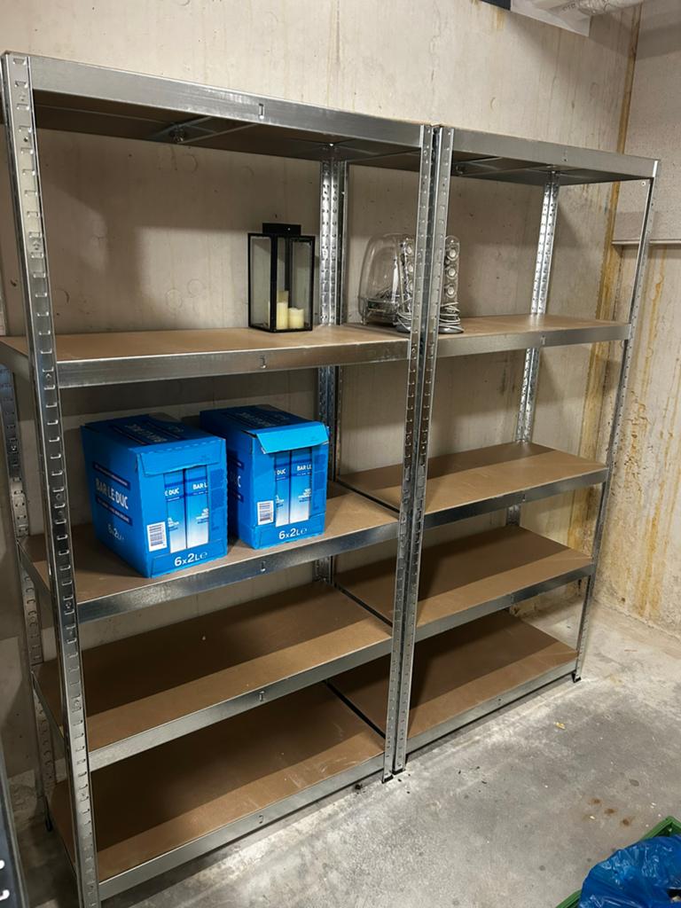 3 x Handson stellingkast zwaar metaal 180x90x40 cm 175 kg, Huis en Inrichting, Ophalen, Zo goed als nieuw