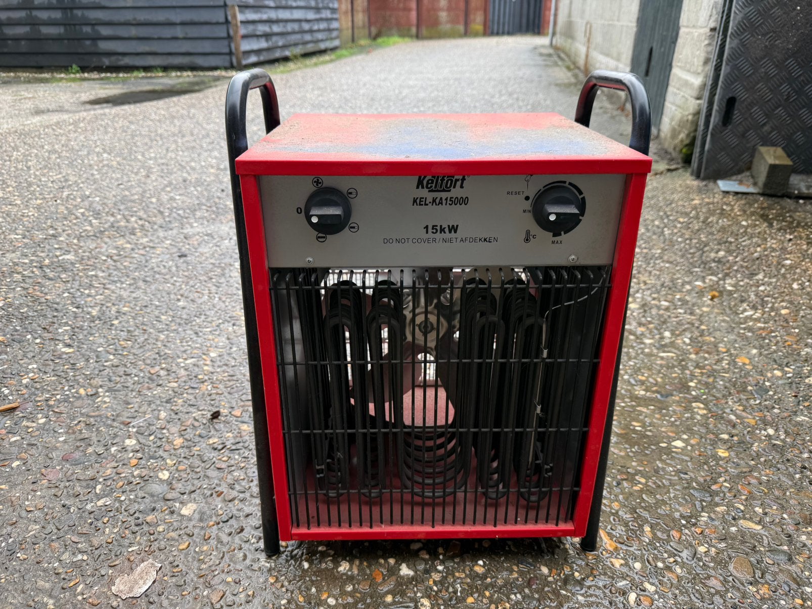 Kelfort 15kW elektrische bouwkachel 400V + 25m kabel, Ophalen, Gebruikt