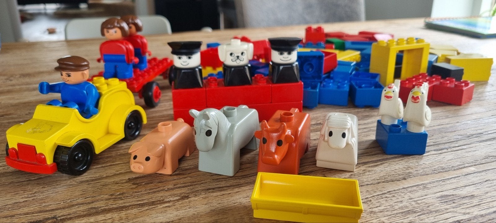 Duplo boerderijdieren en blokjes, Ophalen of Verzenden, Gebruikt, Losse stenen, Duplo