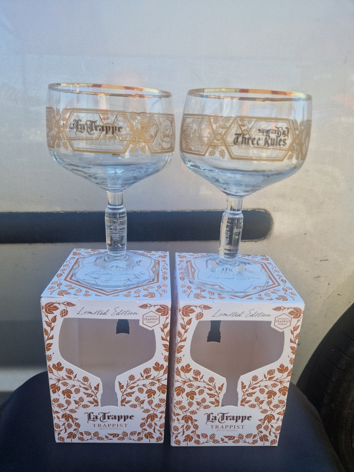 la trappe bierglazen, Verzamelen, Ophalen of Verzenden, Zo goed als nieuw, Bierglas