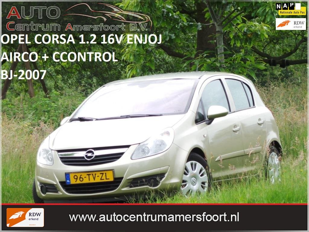 Opel Corsa 1.2-16V Enjoy ( INRUIL MOGELIJK ), Voorwielaandrijving, Gebruikt, 4 cilinders, 1229 cc