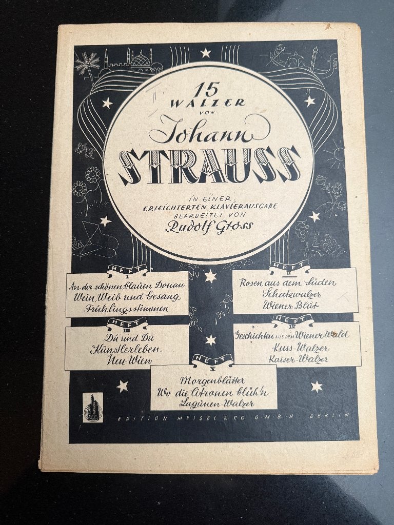 Piano partiture 15 Walzer von Johann Strauss, Gebruikt, Klassiek, Ophalen of Verzenden, Artiest of Componist