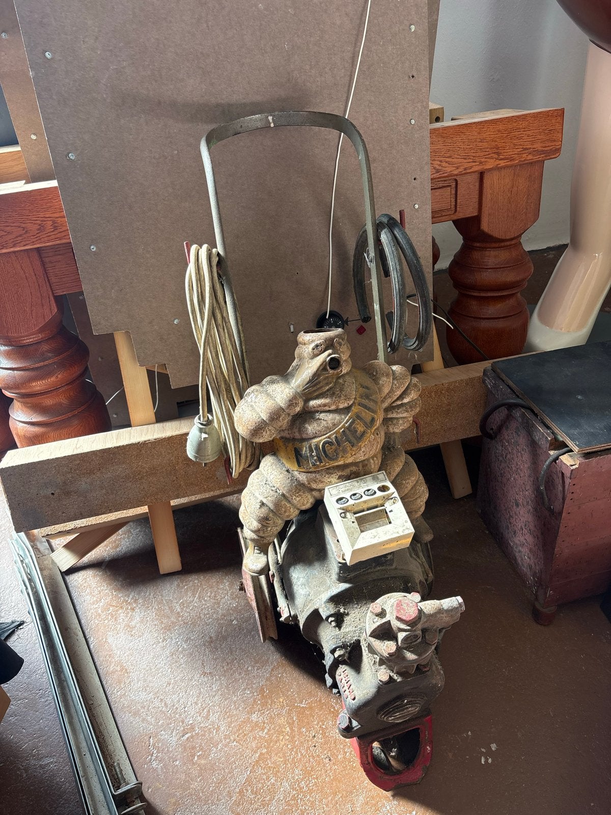 Michelin Bibendum compressor, Ophalen of Verzenden, Reclamebord