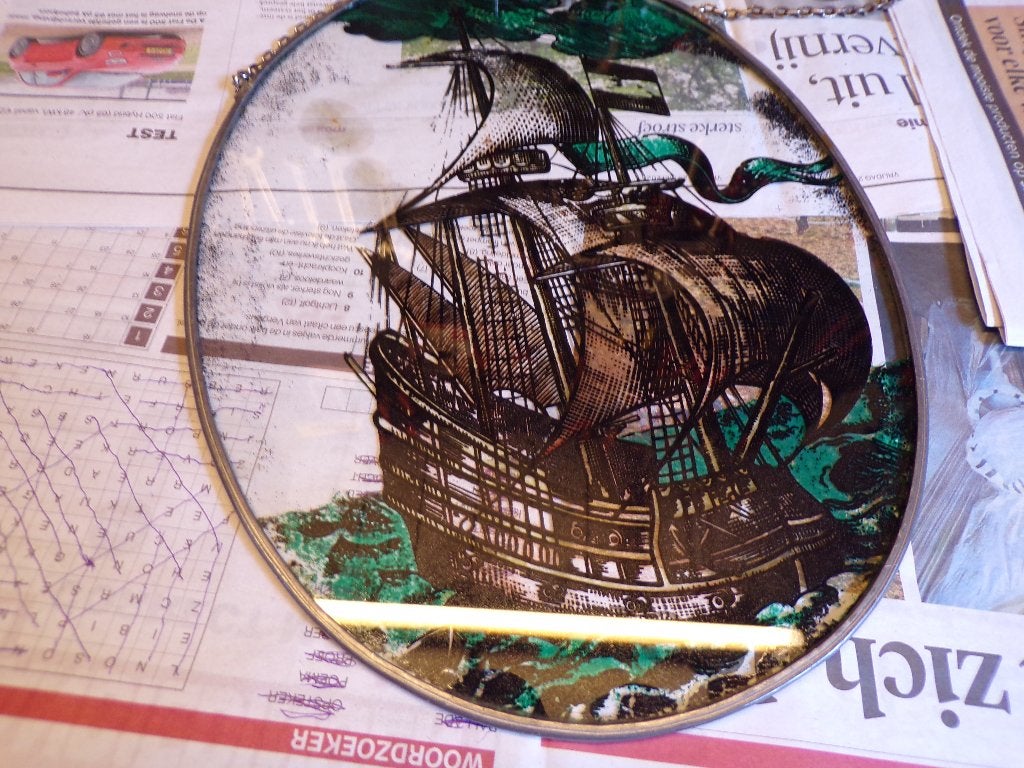 Glas in lood hanger, Ophalen of Verzenden, Zo goed als nieuw, Wandhanger