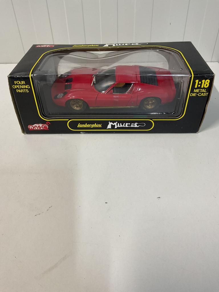 Lamborghini Miura nieuw in doos van Anson, Hobby en Vrije tijd, Modelauto's | 1:18, Ophalen, Nieuw, Auto, Anson
