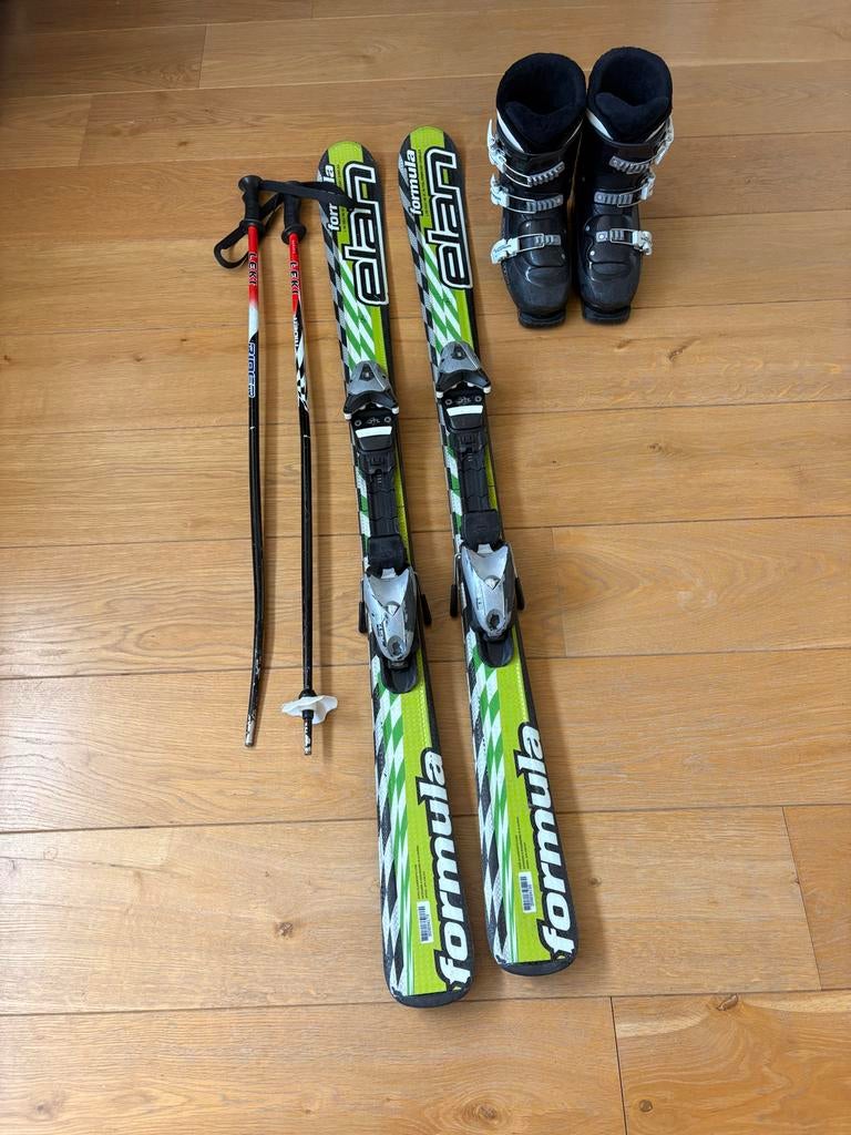 Elan Formula ski's met stokken en schoenen, Gebruikt, 100 tot 140 cm, Skiën, Ski's