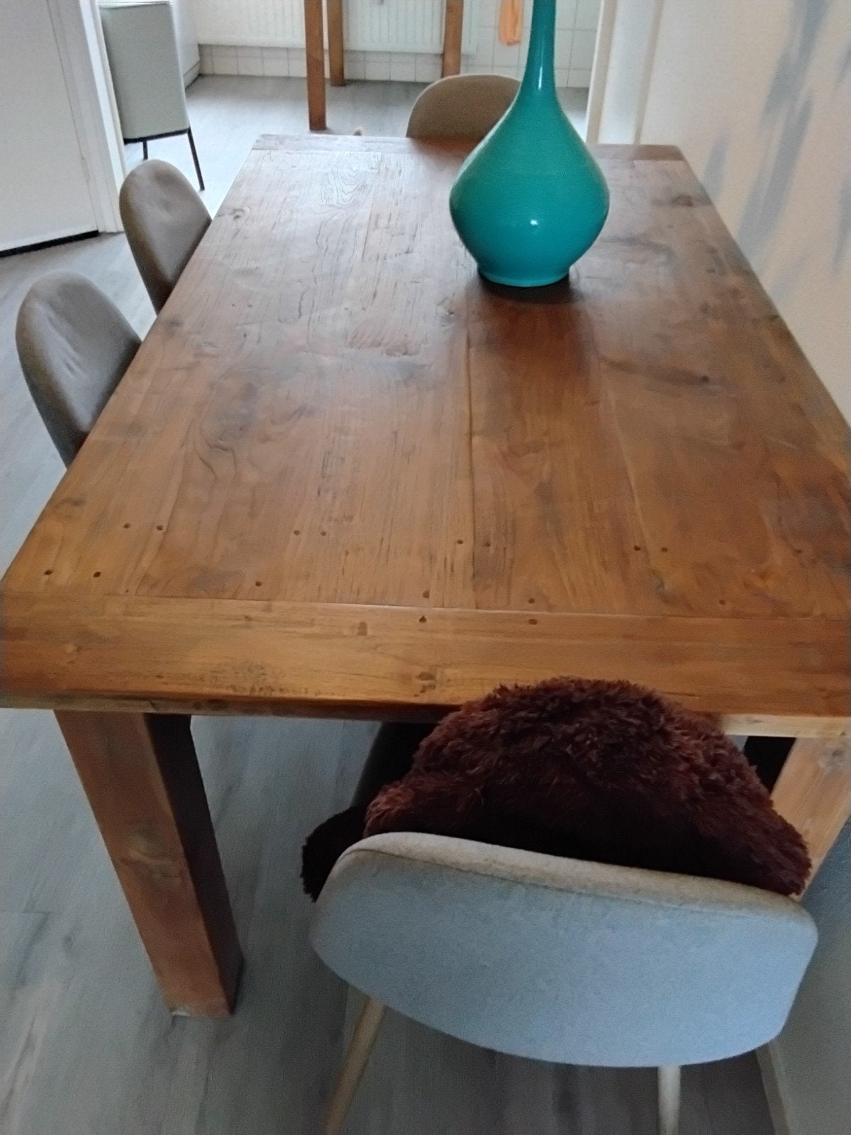 Teaktafel 160 l 90 br, Ophalen, Gebruikt