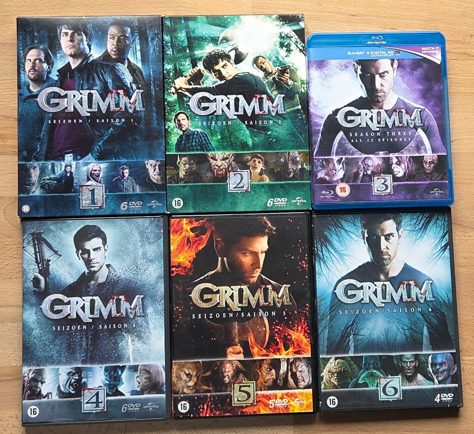 Grimm Complete Serie (Seizoen 3 op Blu-ray), Cd's en Dvd's, Vanaf 16 jaar, Ophalen of Verzenden, Complete serie, Gebruikt