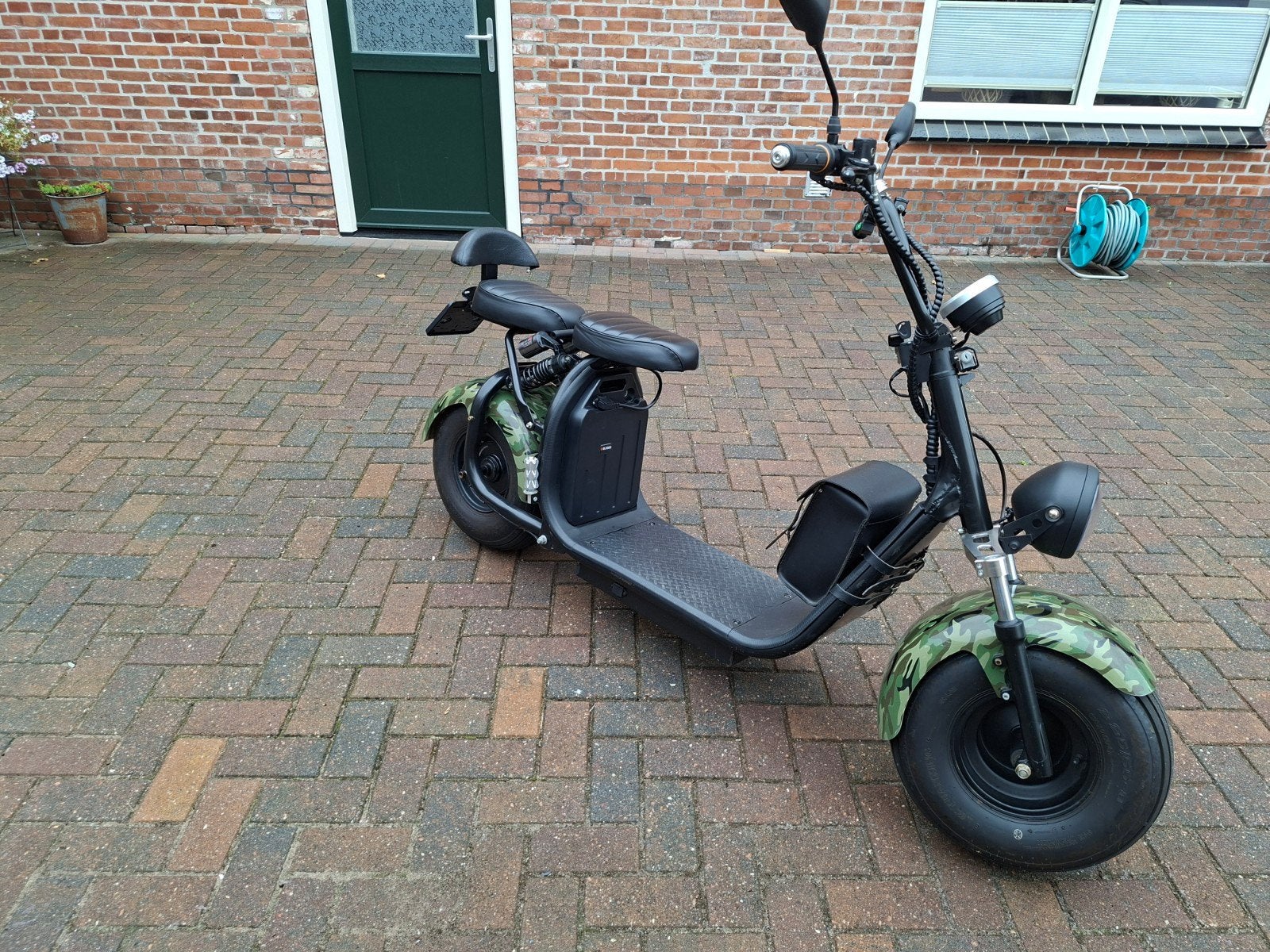 Elektrische Chopper Scooter met Kenteken en 2 Accu's, Fietsen en Brommers, Snorfietsen en Snorscooters, Ophalen of Verzenden
