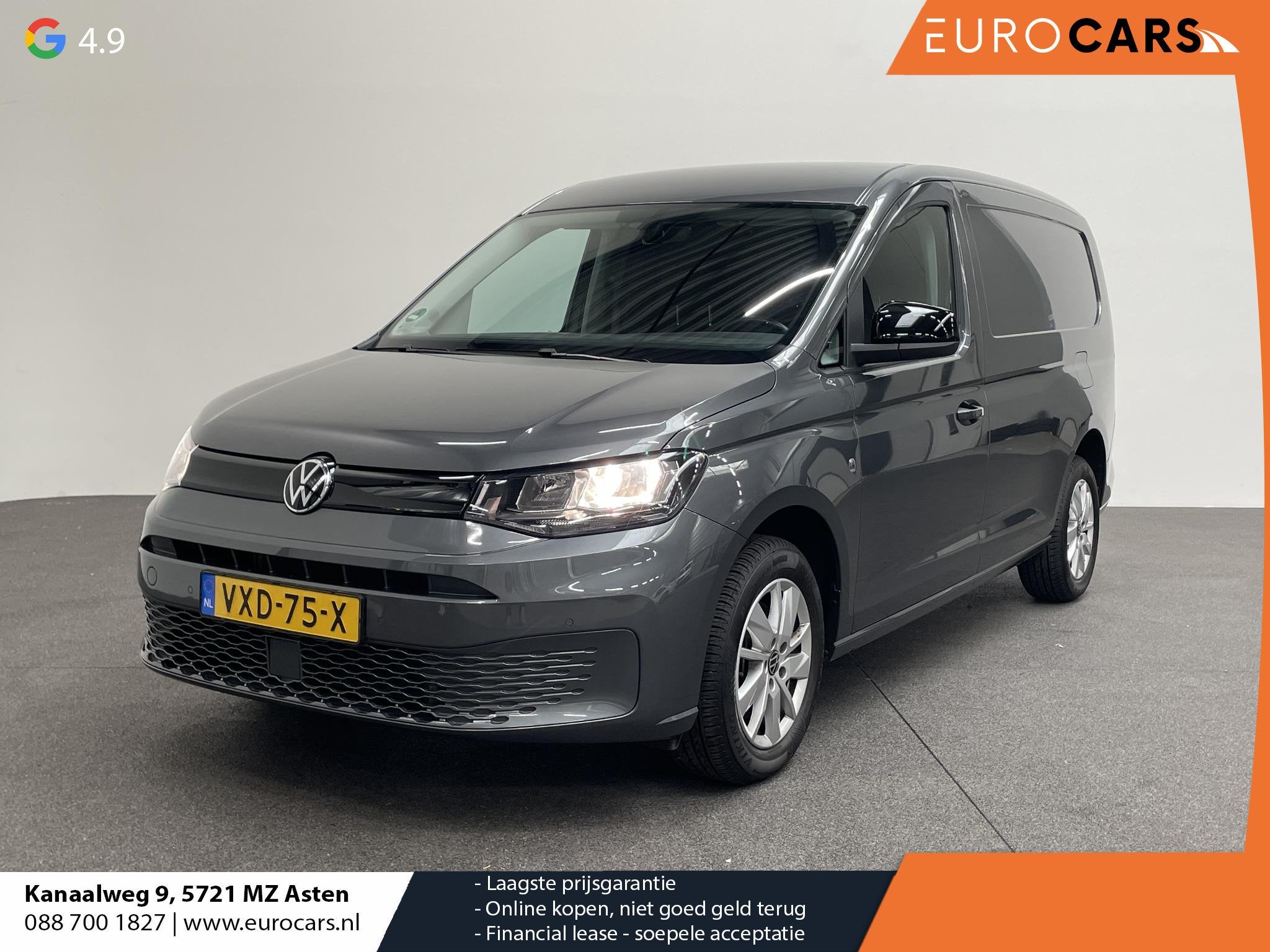 Volkswagen Caddy Cargo Maxi 2.0 TDI Style Automaat Airco Blu, Auto's, Bestelauto's, Stof, Gebruikt, 4 cilinders, 122 pk