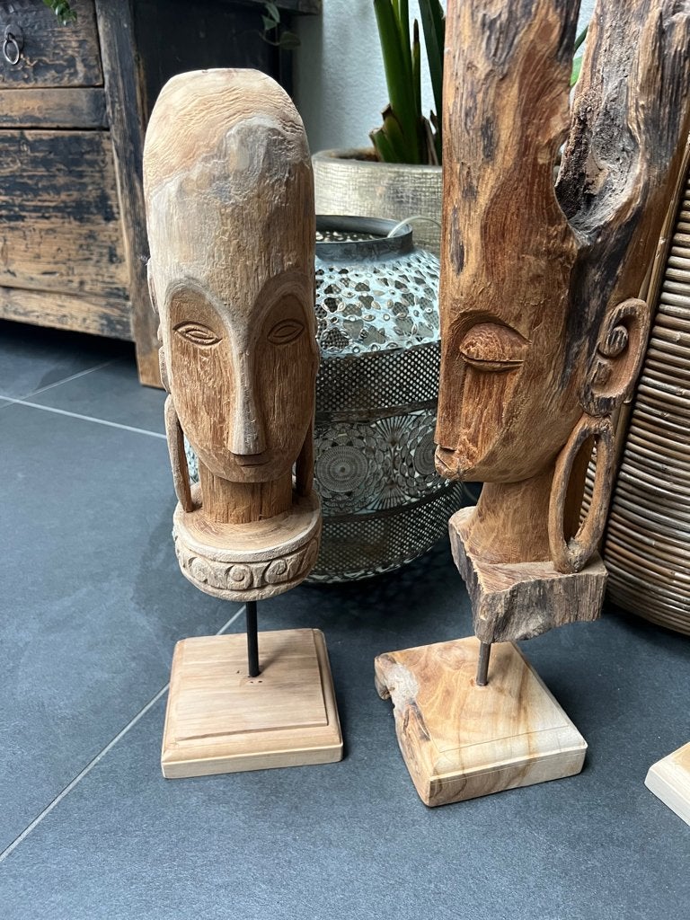 Indonesische houtsnijwerk beeld handwerk massief hout, Ophalen of Verzenden, Nieuw, Fantasy
