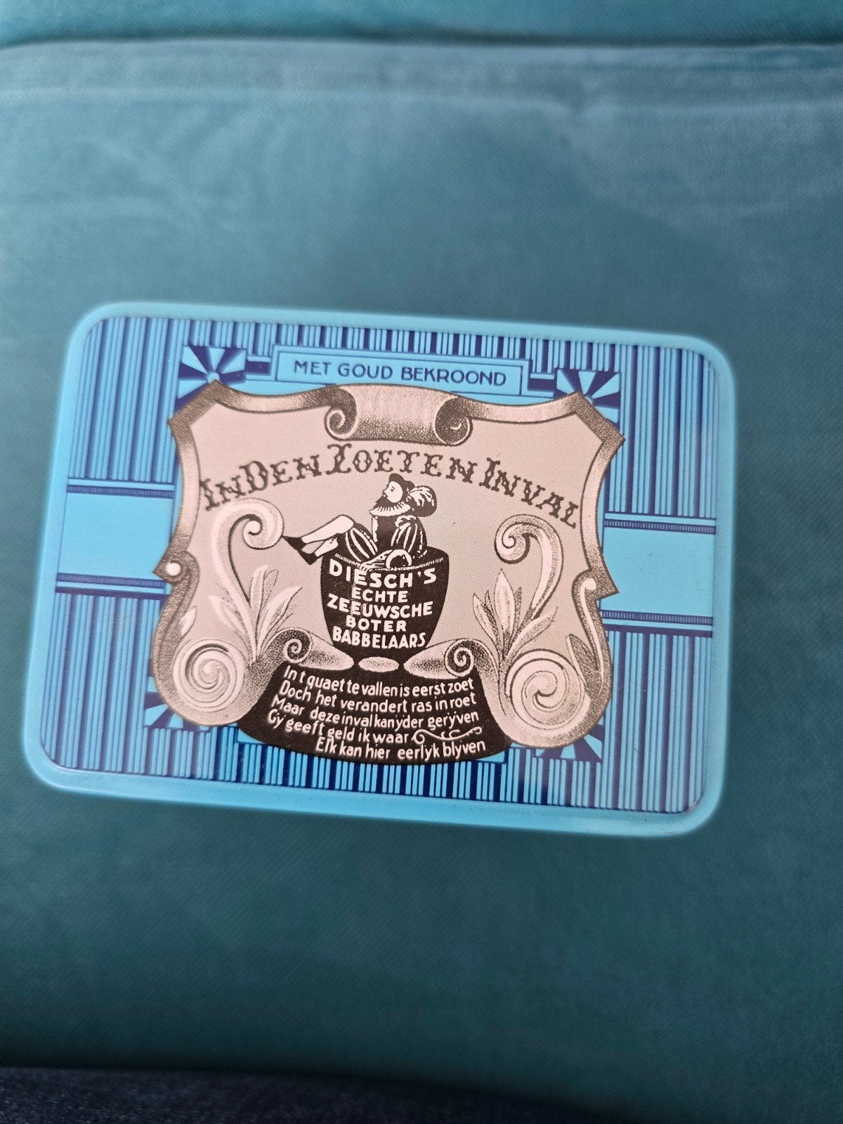 Vintage blikje Zeeuwse Boterbabbelaars Middelburg Vlissingen, Ophalen, Gebruikt, Overige, Overige merken
