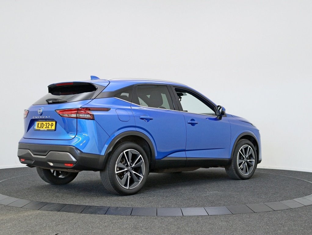 Nissan QASHQAI 1.3 MHEV X Tekna | Panoramadak | Camera rondo, Automaat, Blauw, Leder, Bedrijf