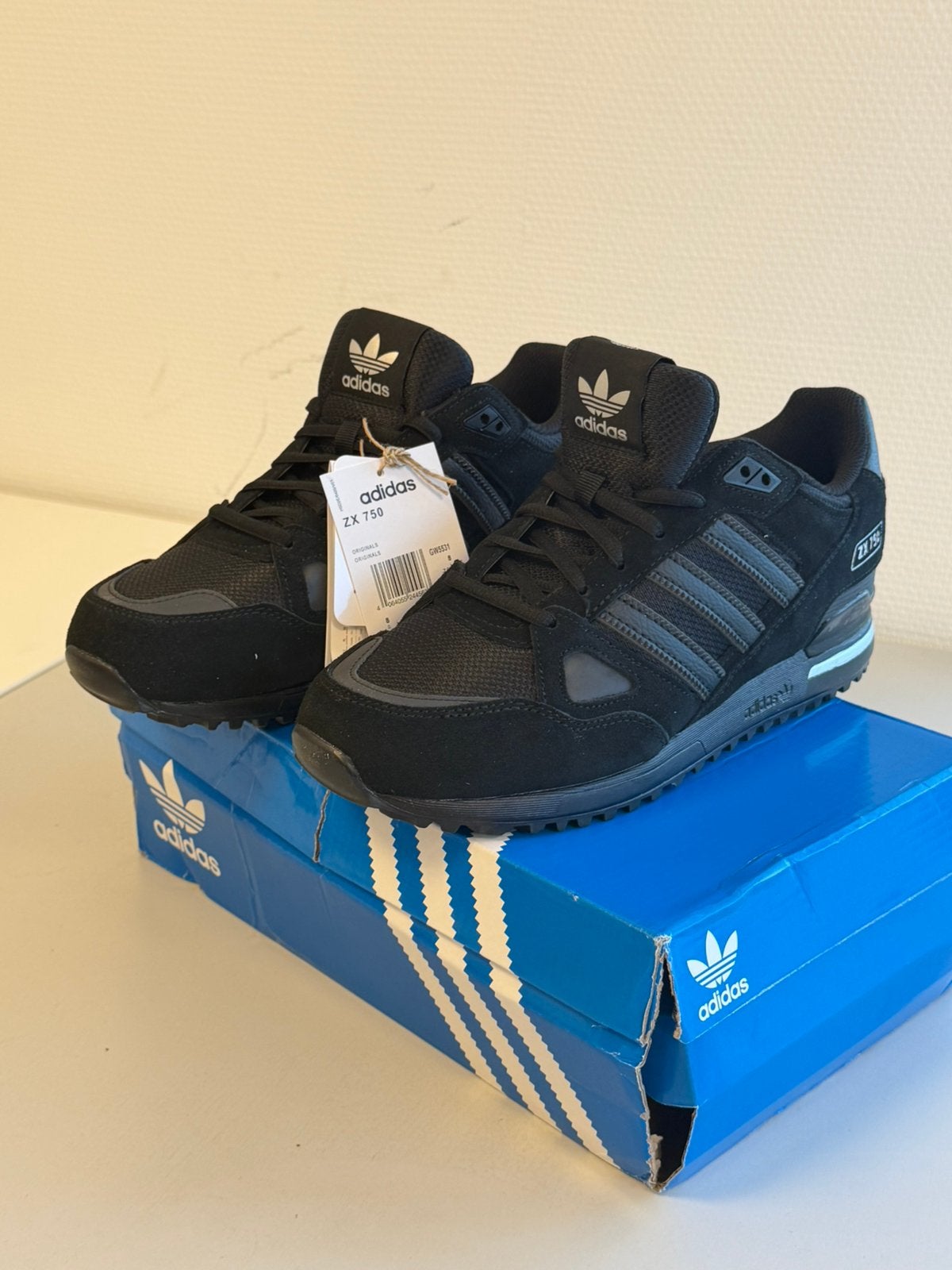 Adidas Originals ZX 750 Black Sneakers Nieuw Maat 42 ZX750, P, Zwart, P, P