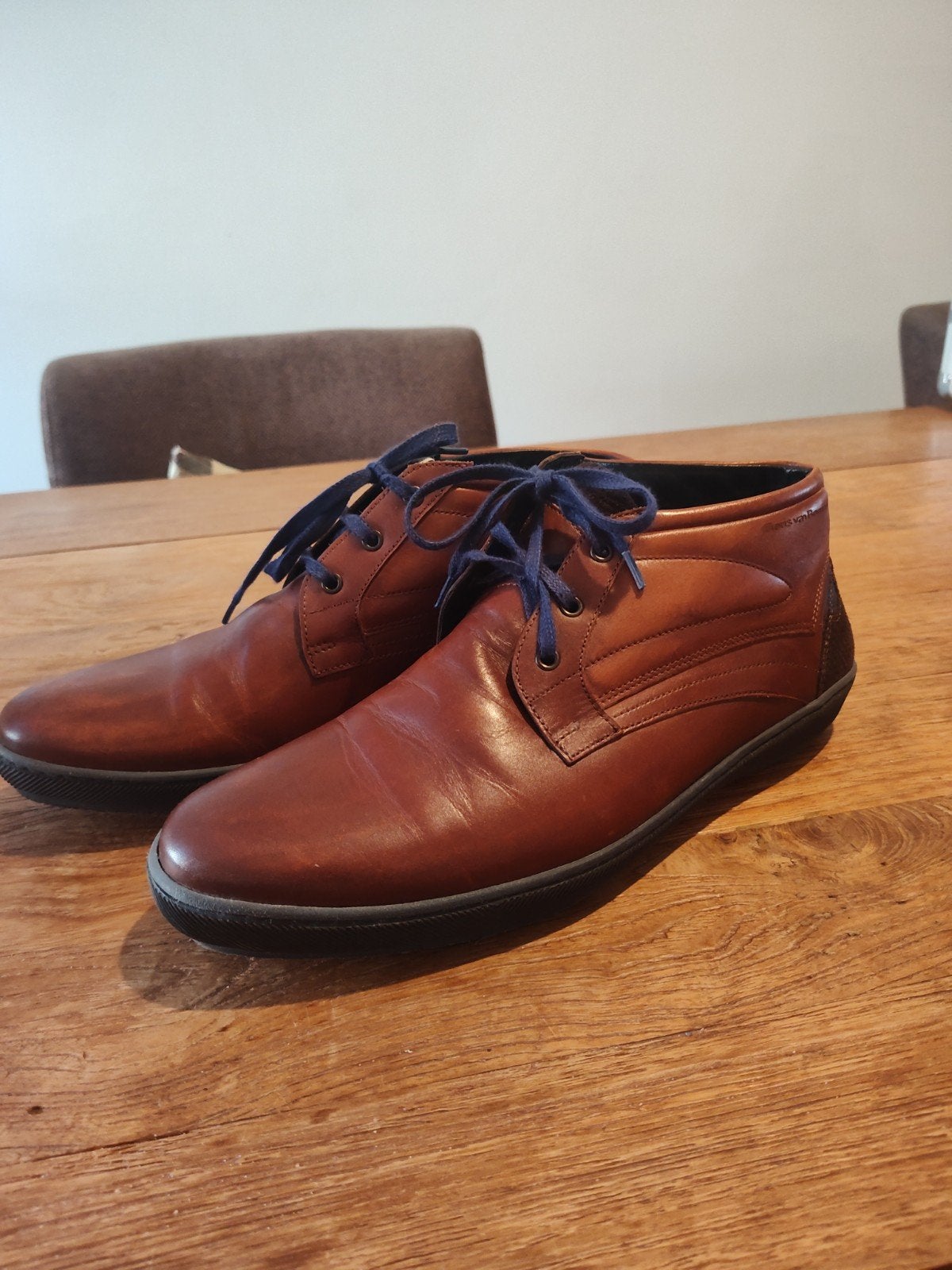 Floris van Bommel herenschoenen maat 42,5 zo goed als nieuw, Ophalen, Bruin, Floris van Bommel, Zo goed als nieuw