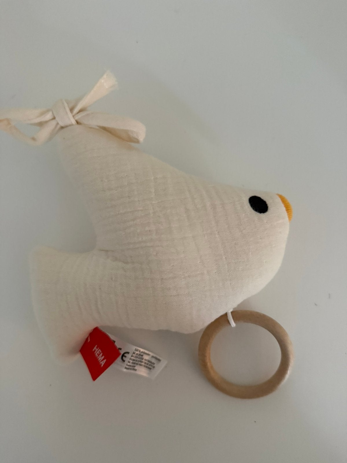 Hema witte vogel muziekknuffel hanger NIEUW, Hema, Overige typen, Nieuw, Ophalen of Verzenden