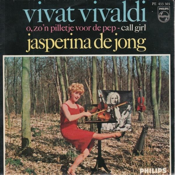 Single (1965) Jasperina de Jong - Vivat Vivaldi (PE 433 303), Ophalen of Verzenden, Gebruikt, Overige formaten, Levenslied of Smartlap