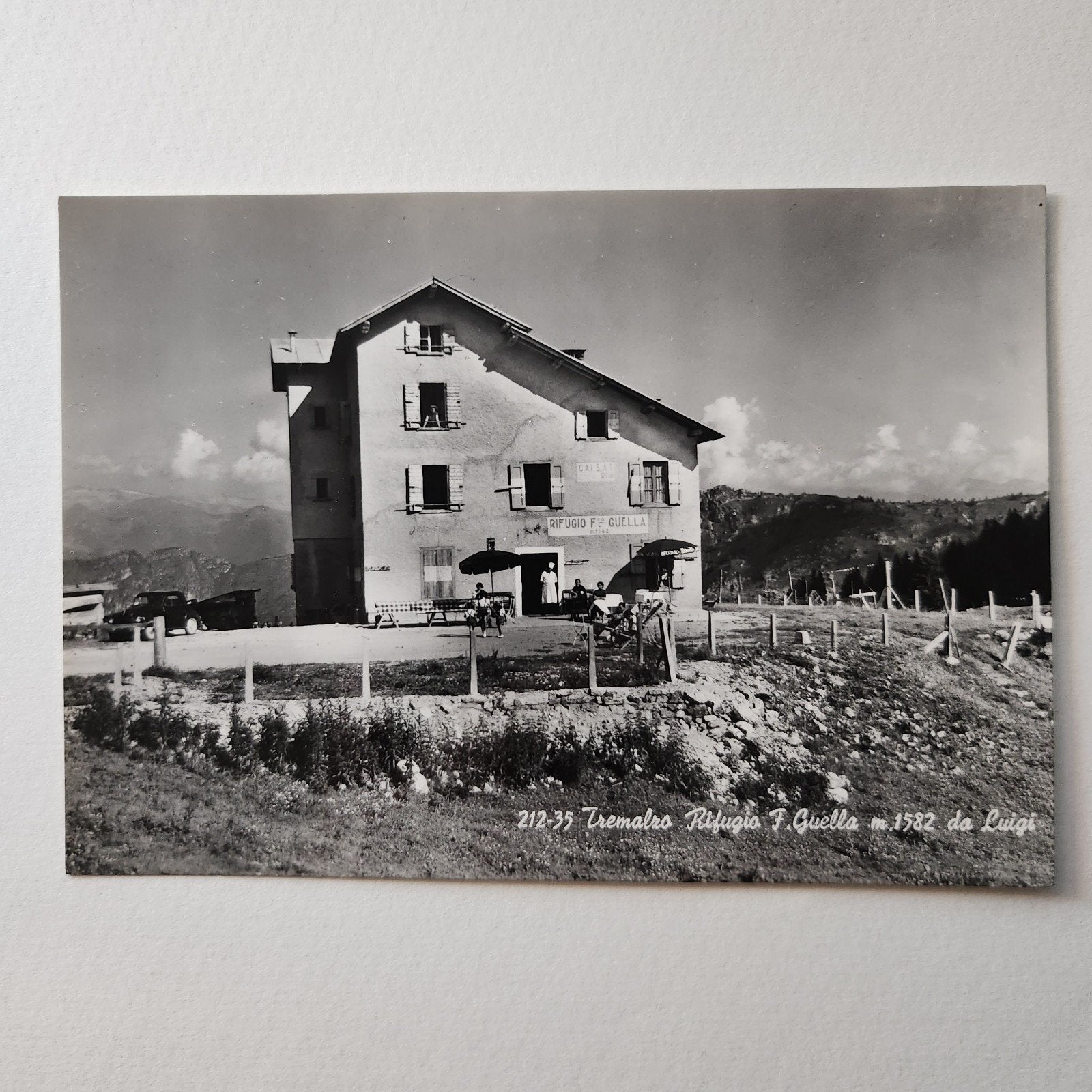 Oude foto Tremalzo Rifugio F. Guella m. 1582 da Luigi, Verzenden, 1940 tot 1960, Ongelopen, Italië