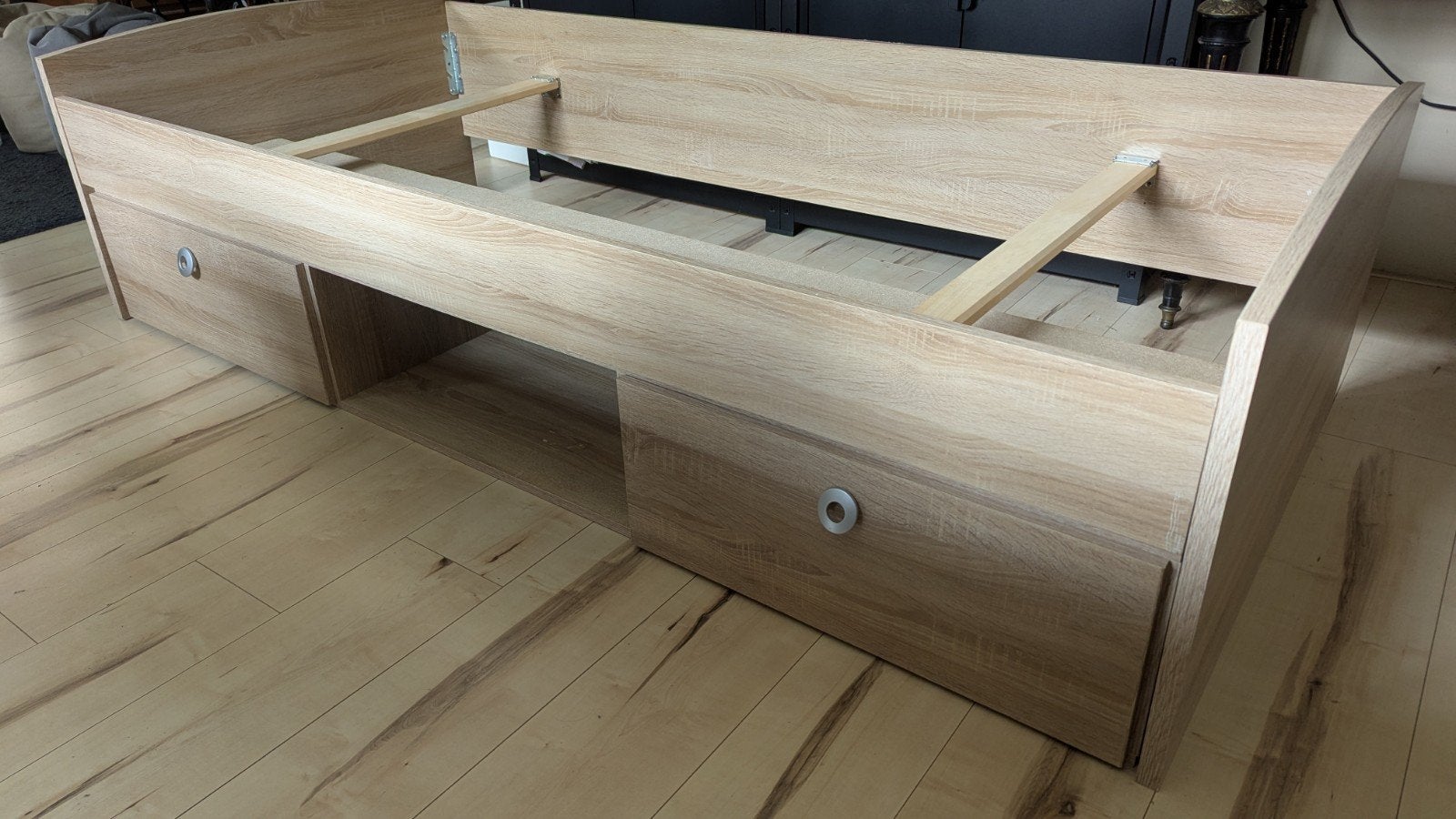 Eenpersoonsbed met lades - moet snel weg, 90 cm, Eenpersoons, Wit, Ophalen of Verzenden