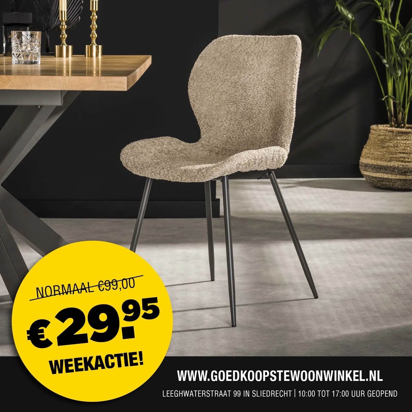 Opkoop partij eetkamerstoel - Nu slechts 29.95!, Huis en Inrichting, Stoelen, Ophalen, Overige kleuren, Nieuw, Stof