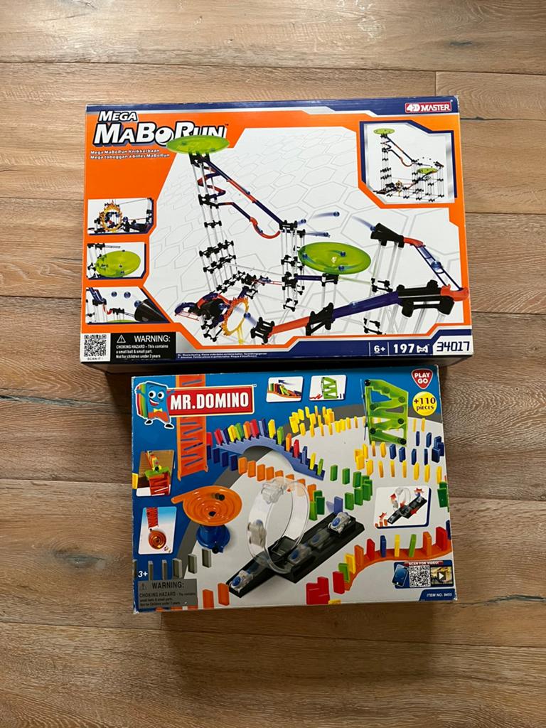 Knikkerbaan Mega Maborun en Mr. Domino set, Kinderen en Baby's, Speelgoed | Overig, Gebruikt, Jongen of Meisje, Ophalen of Verzenden