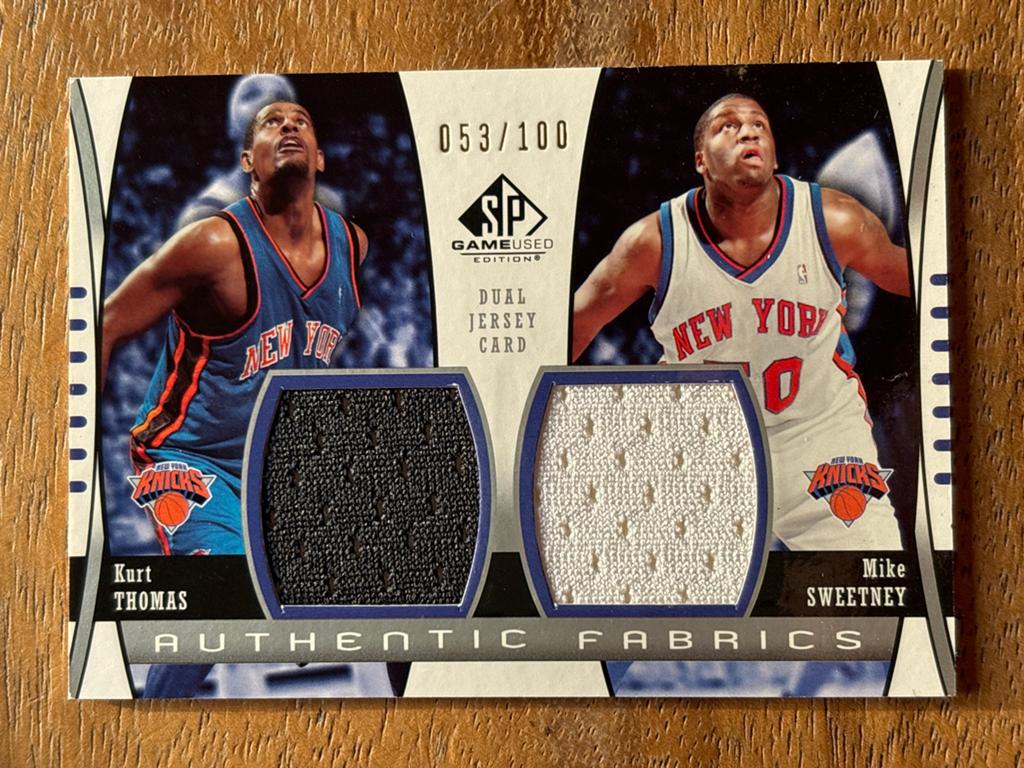 Kurt Thomas Mike Sweetney Dual Jersey Card 053/100, Ophalen of Verzenden, Zo goed als nieuw