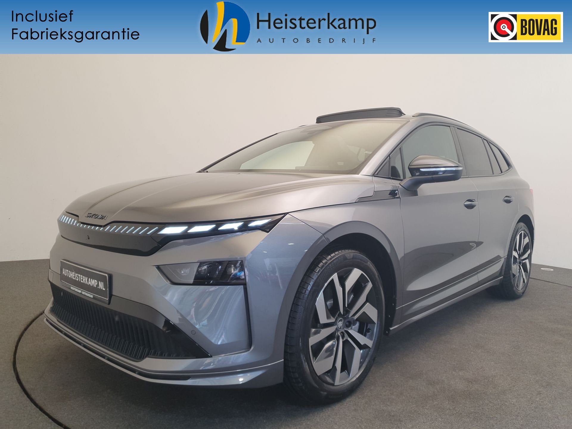 Skoda Enyaq 85 Sportline 82 kWh 286pk 2.000kg trekgewicht, P, Auto's, Skoda, Automaat, Achterwielaandrijving, Zwart, Nieuw