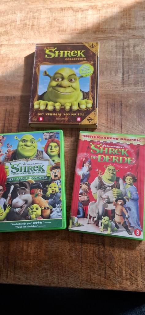Shrek DVD Collectie: Shrek 1, 2, 3 en Het Laatste Hoofdstuk, Gebruikt, Boxset, Ophalen of Verzenden, Komedie