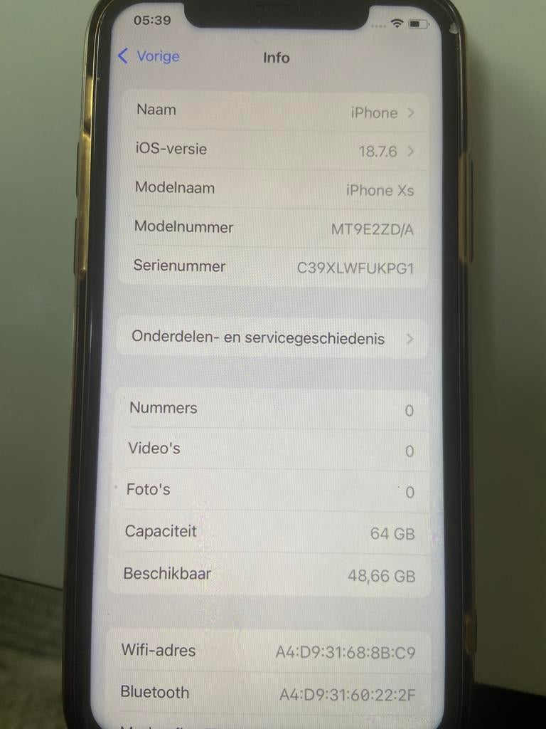 Iphone XS, Ophalen, Zo goed als nieuw, Zwart, 64 GB