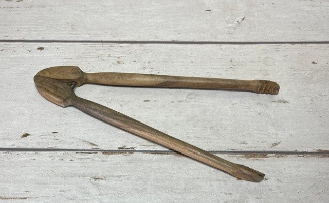 Franse vintage houten augurken tang, Ophalen of Verzenden